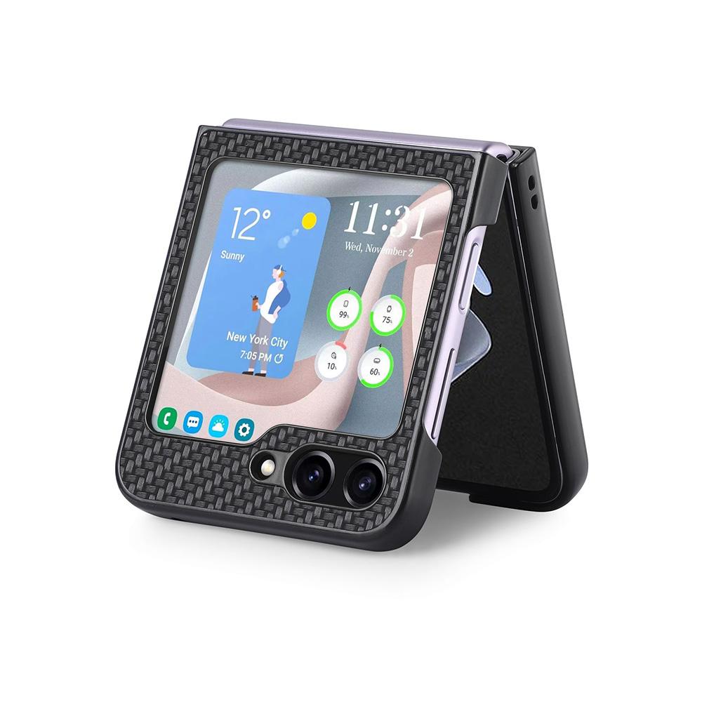 Carbon Fiber Texture PU Leather PC Cover for Samsung Galaxy Z Flip5 5G Precise Cutouts Anti-Drop Phone Case Black
Carbon Fiber Texture PU Leather PC Cover for Samsung Galaxy Z Flip5 5G Precise Cutouts Anti-Drop Phone Case Black