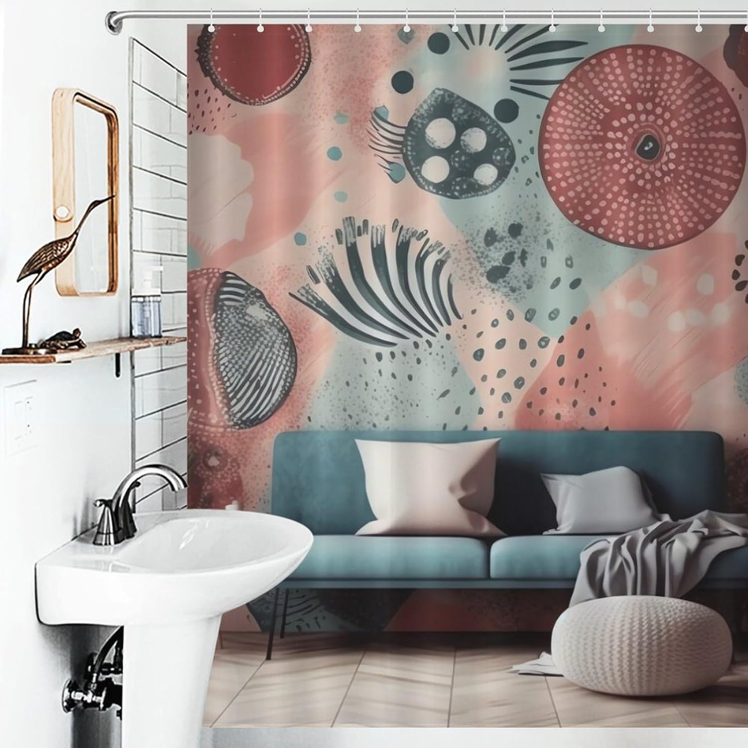 Shower Curtain Set Waterproof Cloth Washable Curtain Modern Farmhouse Shower Curtain Mother And Baby Bathroom Decoration W60H190(CM)-1 Pcs
Shower Curtain Set Waterproof Cloth Washable Curtain Modern Farmhouse Shower Curtain Mother And Baby Bathroom Decoration W60H190(CM)-1 Pcs
