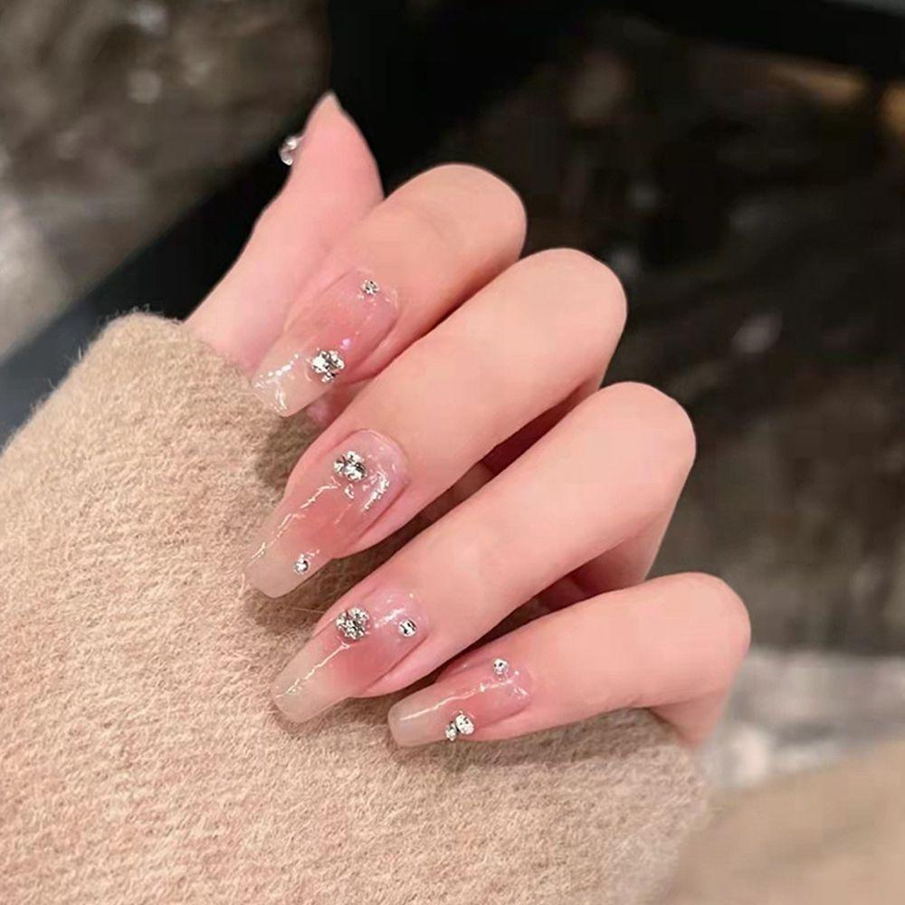 Full Cover Manicure Tool Artificial Coffin False Nails Rhinestone Fake Nails Wearable Nail Tips
Full Cover Manicure Tool Artificial Coffin False Nails Rhinestone Fake Nails Wearable Nail Tips