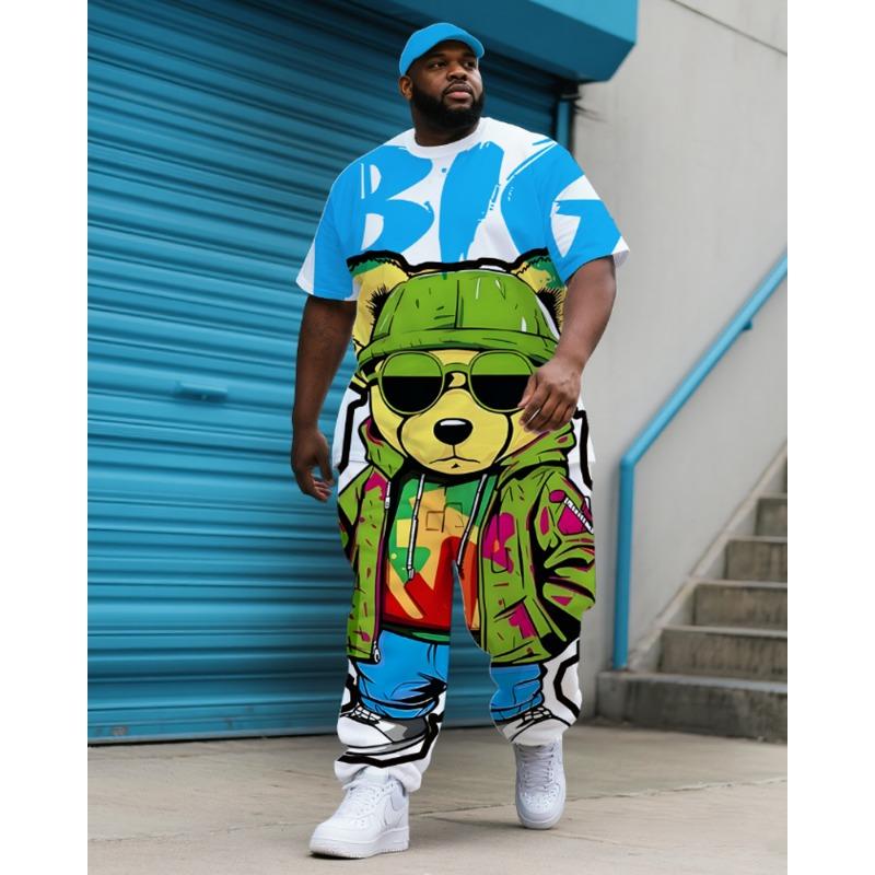 S-6XL Men s Plus Size Hip Hop Cartoon 3D Print Short Sleeve T-shirt and Pants Two-Piece Set S
S-6XL Men s Plus Size Hip Hop Cartoon 3D Print Short Sleeve T-shirt and Pants Two-Piece Set S