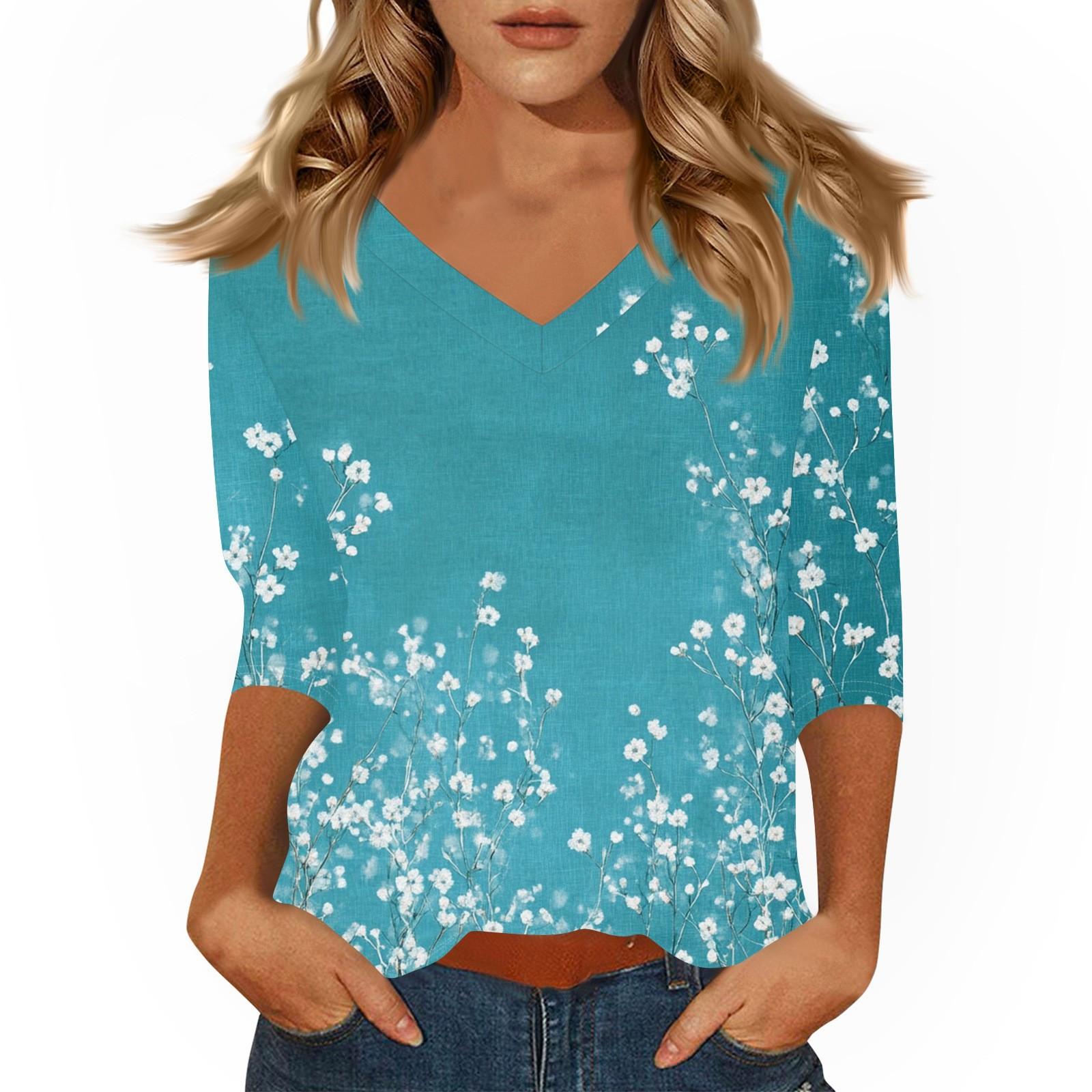 Women s Casual 3/4 Sleeve T-Shirts V-Neck Tops L
Women s Casual 3/4 Sleeve T-Shirts V-Neck Tops L
