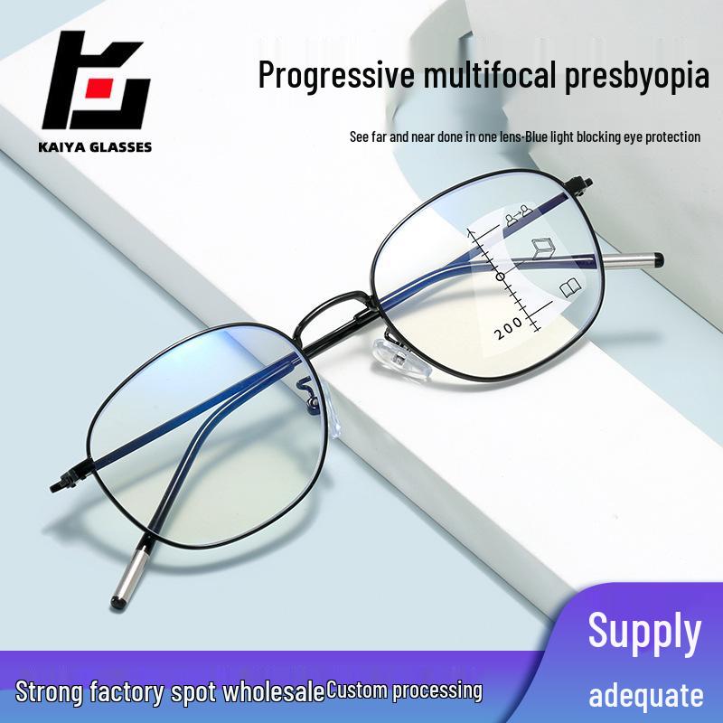 Ultralight Metal Progressive Multifocal Anti-Blue Light Full-Rim Reading Glasses +250 Multifocal
Ultralight Metal Progressive Multifocal Anti-Blue Light Full-Rim Reading Glasses +250 Multifocal