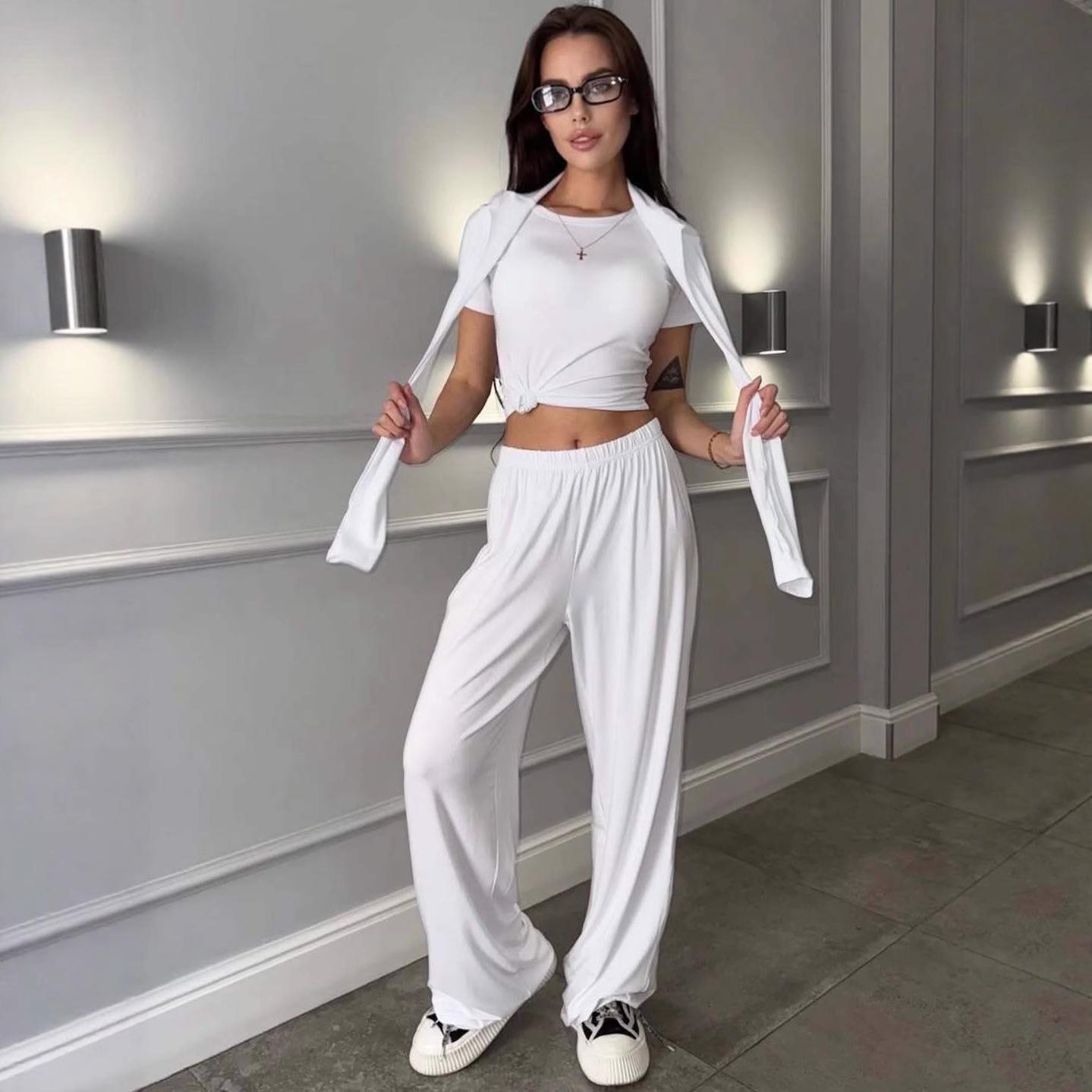2026 Women s Solid Color Three-Piece Set: Long Sleeve Top & Pants - European, American, Japanese, Korean Casual Style XL белый
2026 Women s Solid Color Three-Piece Set: Long Sleeve Top & Pants - European, American, Japanese, Korean Casual Style XL белый
