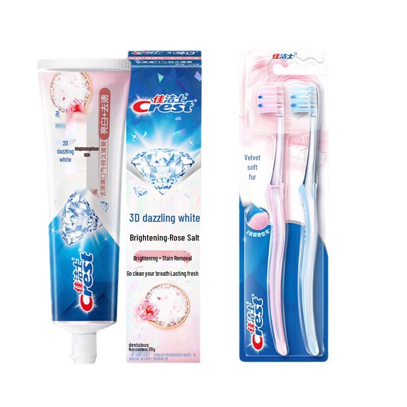 Crest 3D White Зубная паста с розовой солью и Бархатная зубная щетка Двойная упаковка
Crest 3D White Зубная паста с розовой солью и Бархатная зубная щетка Двойная упаковка