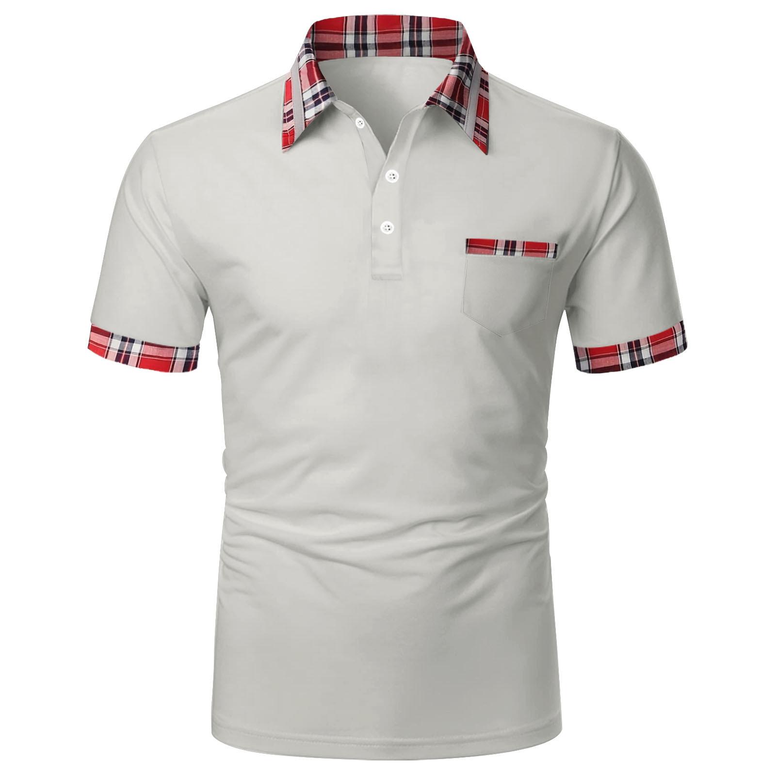 Summer new men s polo shirt short sleeve colour blocking zip tops XXXL світло-сірого кольору
Summer new men s polo shirt short sleeve colour blocking zip tops XXXL світло-сірого кольору