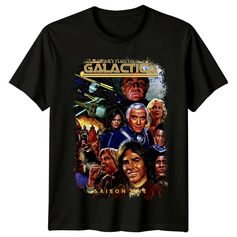 Battlestar Galactica (1978) Season 1 Movie Poster Inspired Unisex T-Shirt Retro 80s Tee XXXL
Battlestar Galactica (1978) Season 1 Movie Poster Inspired Unisex T-Shirt Retro 80s Tee XXXL