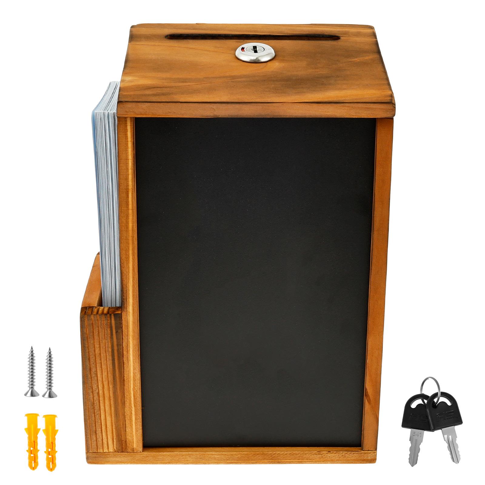 Деревянный ящик для предложений с прорезью и замком Прочный ящик для пожертвований с 50 карточками для предложений и 2 ключами для офиса, школы, ресторана
Деревянный ящик для предложений с прорезью и замком Прочный ящик для пожертвований с 50 карточками для предложений и 2 ключами для офиса, школы, ресторана