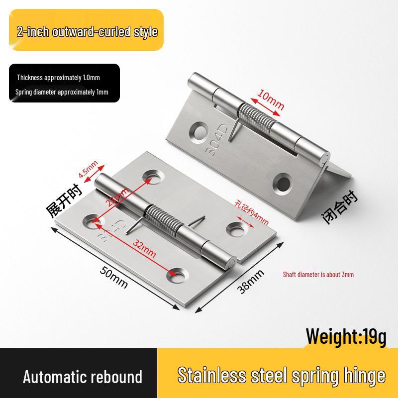 Mini Stainless Steel Spring Hinge Door Closer with Automatic Return Without screws
Mini Stainless Steel Spring Hinge Door Closer with Automatic Return Without screws