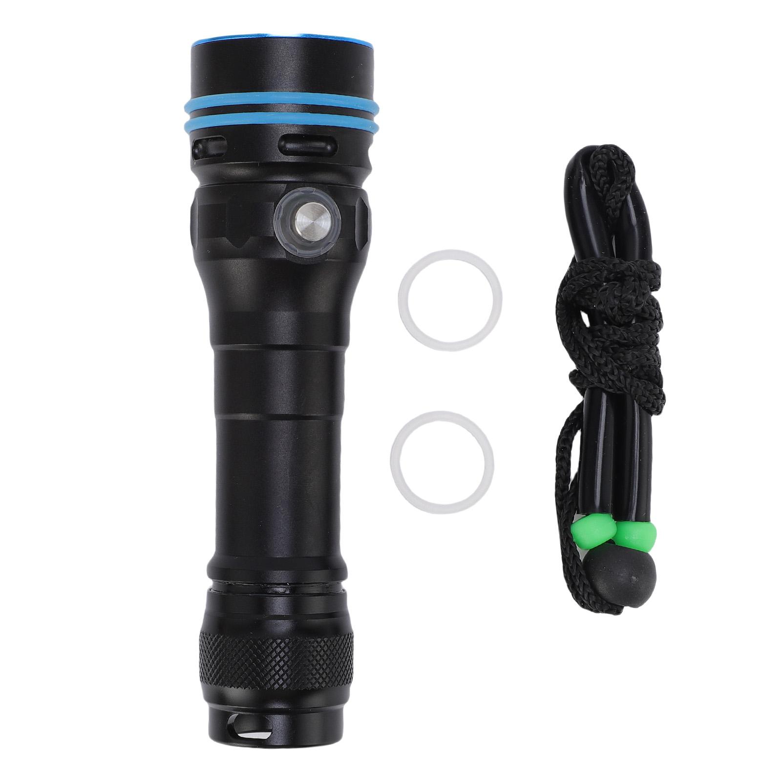 Scuba Diving Flashlight IPX8 Watertight 4 Modes 3600LM Dive Light with Power Indicator for
Scuba Diving Flashlight IPX8 Watertight 4 Modes 3600LM Dive Light with Power Indicator for