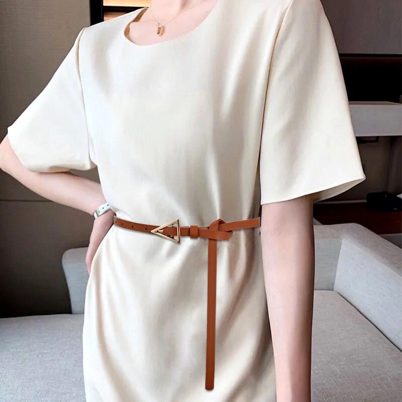 Triangular Buckle Thin Belt Female Simple Knotted Decoration With Dress Waist With Jeans Belt 115cm
Triangular Buckle Thin Belt Female Simple Knotted Decoration With Dress Waist With Jeans Belt 115cm