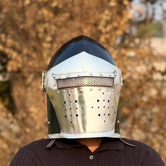 Barbuta Visor Helmet Medieval 18g Mild Steel Helmet LARP Cosplay Halloween Costume Warrior Helmet Best Gift
Barbuta Visor Helmet Medieval 18g Mild Steel Helmet LARP Cosplay Halloween Costume Warrior Helmet Best Gift