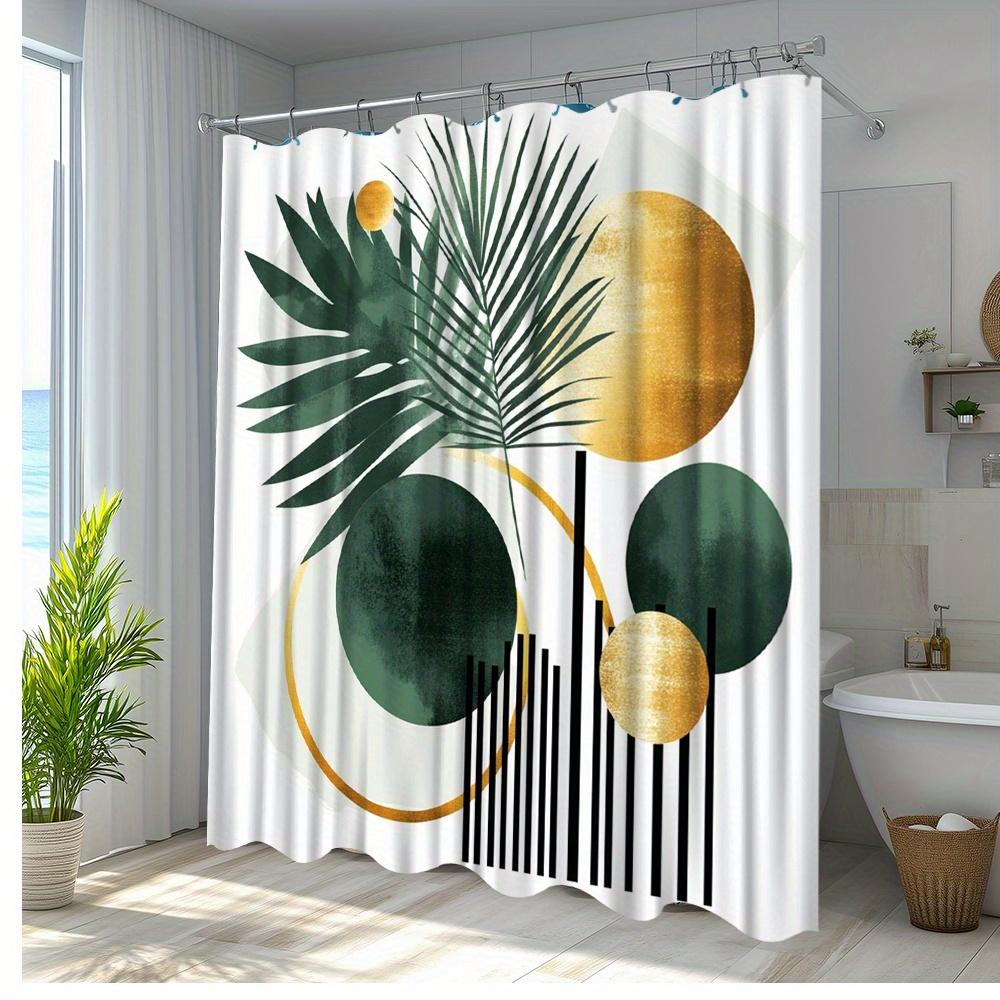 1Pc Elegant Tropical Print Shower Curtain, Bathing Decor With Bold Leaf Design, Polyester Fabric For Modern Bathroom, Includes W60H190(CM)-1 Pcs
1Pc Elegant Tropical Print Shower Curtain, Bathing Decor With Bold Leaf Design, Polyester Fabric For Modern Bathroom, Includes W60H190(CM)-1 Pcs