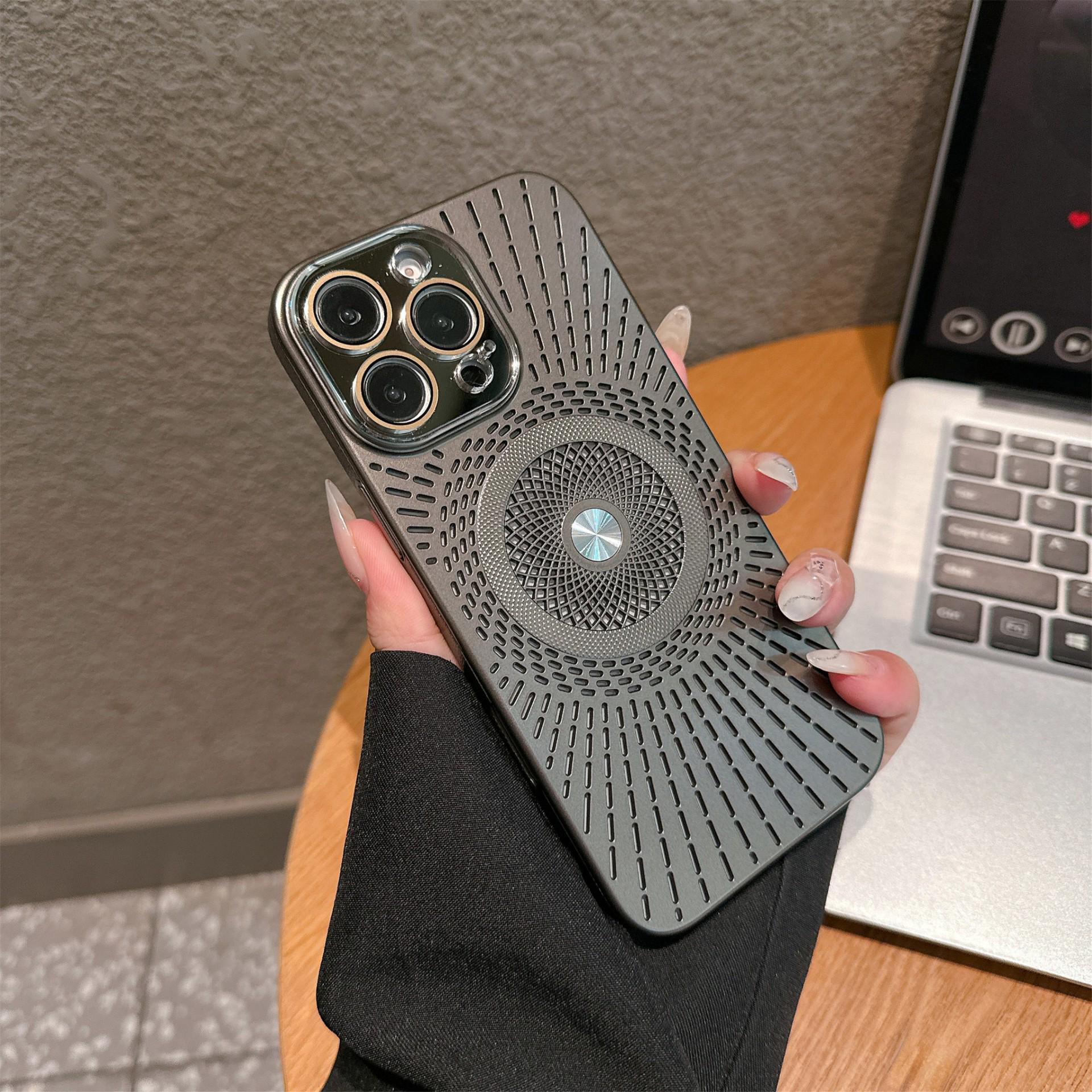Apple 17 ProMax Mesh Heat Dissipation Magnetic Case with Lens Film - iPhone 16 Full Coverage Hard Protective Case iPhone 16 Pro
Apple 17 ProMax Mesh Heat Dissipation Magnetic Case with Lens Film - iPhone 16 Full Coverage Hard Protective Case iPhone 16 Pro