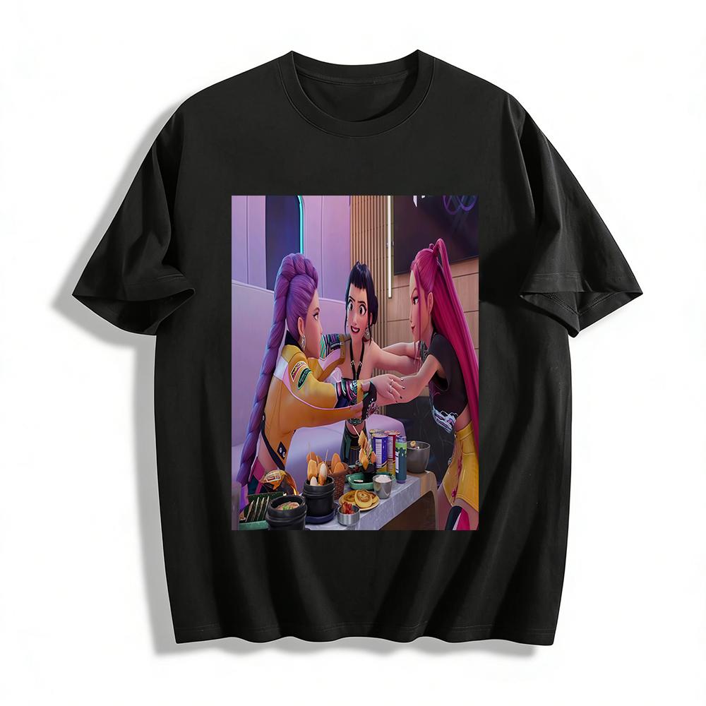 Trendy Virtual Girl Group Interactive Print T-shirt Loose Casual Top For Anime Fans And Streetwear Lovers Pure cotton T-shirt XXS
Trendy Virtual Girl Group Interactive Print T-shirt Loose Casual Top For Anime Fans And Streetwear Lovers Pure cotton T-shirt XXS
