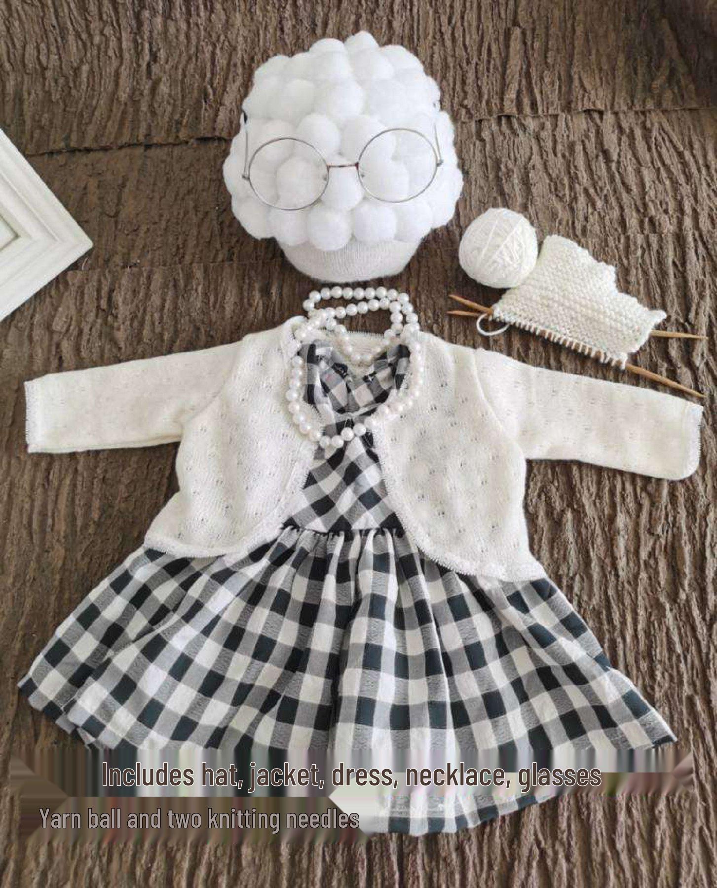 Little Old Lady-Themed Baby Photography Outfit: New Style for 100-Day Photos 100 Days
Little Old Lady-Themed Baby Photography Outfit: New Style for 100-Day Photos 100 Days