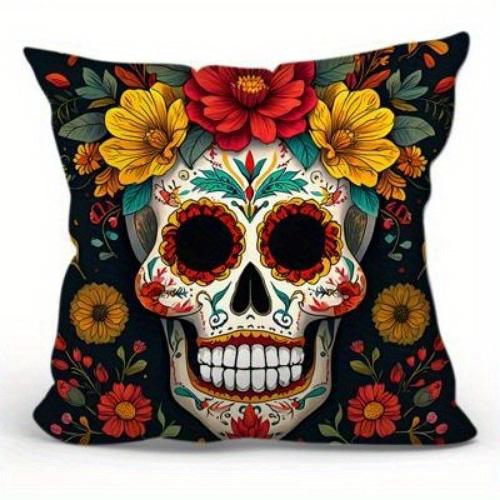Halloween Sugar Skull-Printed Decorative Pillowcases: Colorful and Festive Sofa cushion cover holiday party decoration gift 16x16Inch
Halloween Sugar Skull-Printed Decorative Pillowcases: Colorful and Festive Sofa cushion cover holiday party decoration gift 16x16Inch