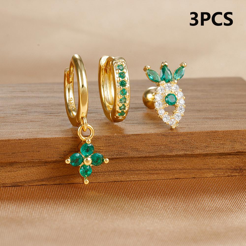 3 шт. зеленые циркониевые серьги-кольца в форме цветка женские крошечные серьги из нержавеющей стали для пирсинга хряща модные ювелирные наборы
3 шт. зеленые циркониевые серьги-кольца в форме цветка женские крошечные серьги из нержавеющей стали для пирсинга хряща модные ювелирные наборы