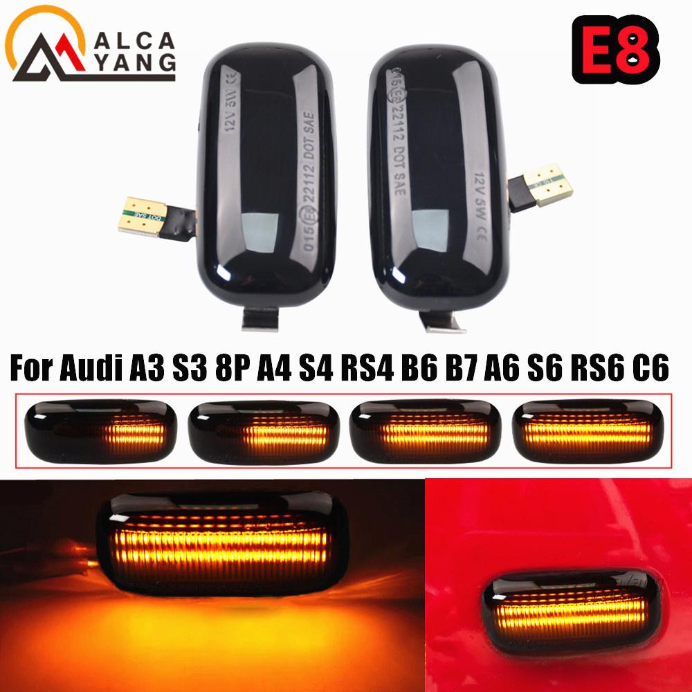 For A3 S3 8P A4 S4 RS4 B6 B7 A6 S6 RS6 C6 05-08 Dynamic Turn Signal Light LED Side Marker Fender Sequential Indicator Lamp
For A3 S3 8P A4 S4 RS4 B6 B7 A6 S6 RS6 C6 05-08 Dynamic Turn Signal Light LED Side Marker Fender Sequential Indicator Lamp