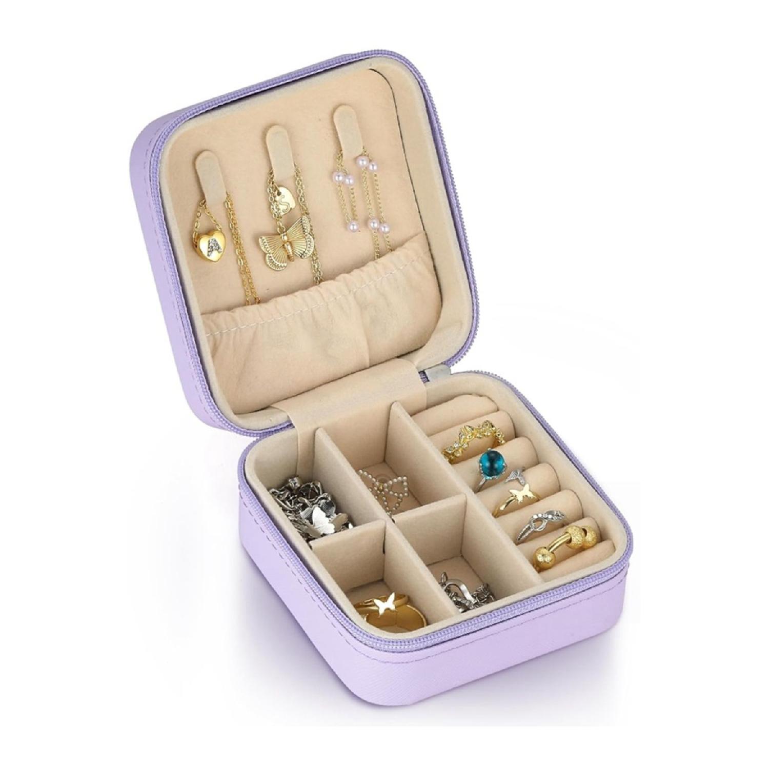 Design Mini Jewelry Box, Travel Size Jewelry Organizer, Necklace, Earring, Ring Box фіолетовий
Design Mini Jewelry Box, Travel Size Jewelry Organizer, Necklace, Earring, Ring Box фіолетовий
