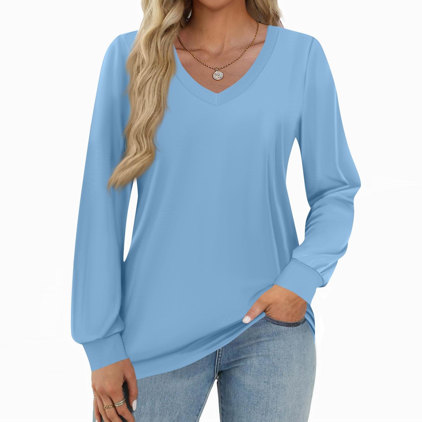 Женская модная повседневная рубашка с длинным рукавом однотонного цвета, женские топы с V-образным вырезом M
Женская модная повседневная рубашка с длинным рукавом однотонного цвета, женские топы с V-образным вырезом M