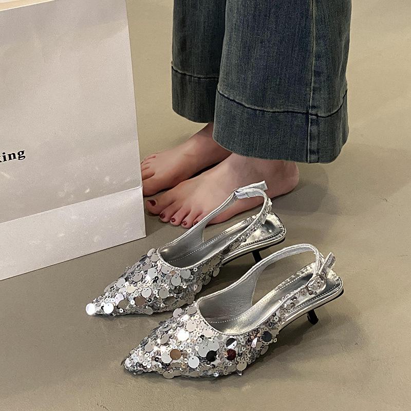 French niche high heels silver bag head sandals shoes new spring and summer pointed single shoes summer new 40
French niche high heels silver bag head sandals shoes new spring and summer pointed single shoes summer new 40