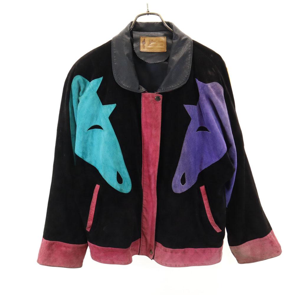 yoo tin leather jacket Black and others Women Used
yoo tin leather jacket Black and others Women Used
