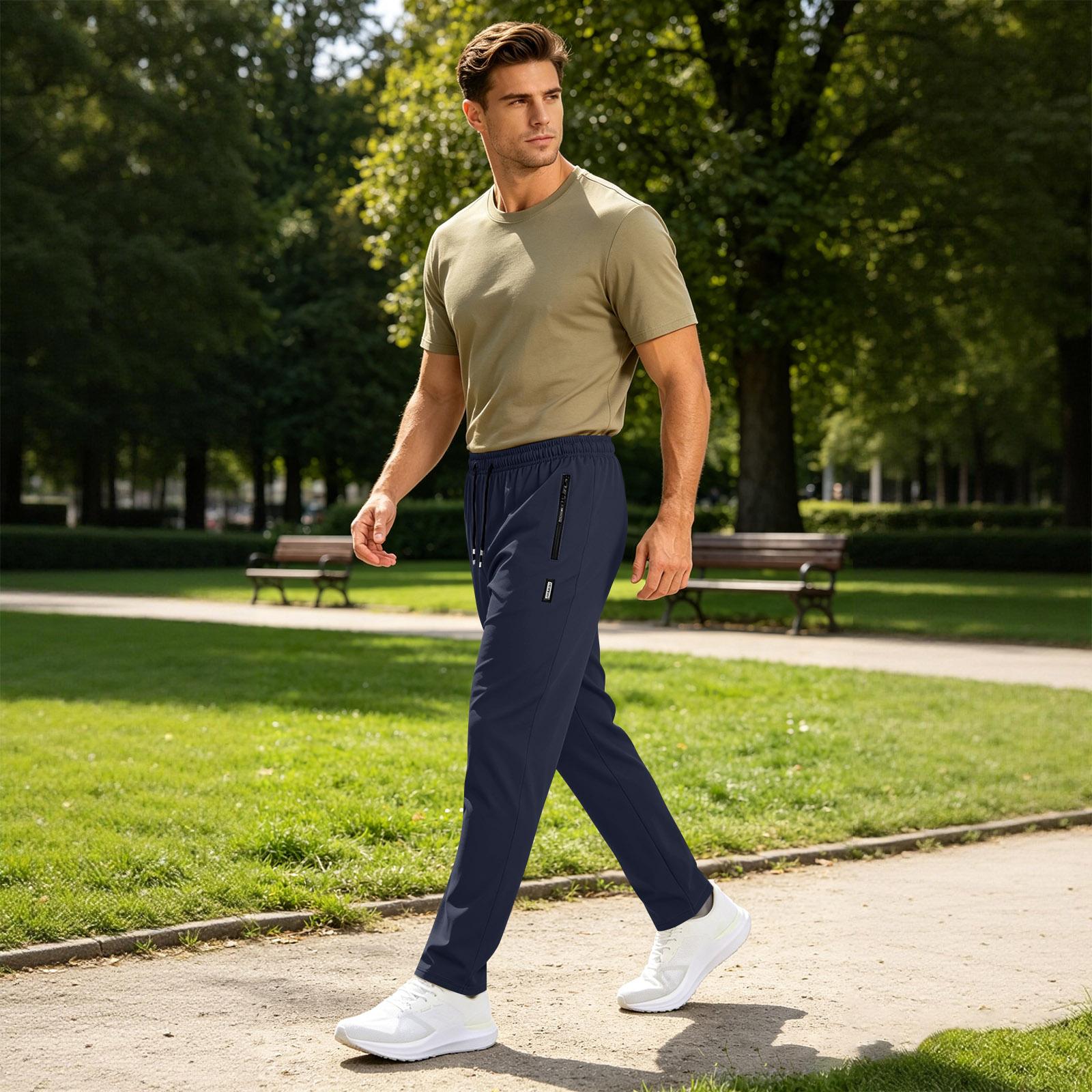 Men Lightweight Quick Dry Sports Pants Elastic Waistband Running Golf Fitness Training Long Trousers Breathable Fabric L
Men Lightweight Quick Dry Sports Pants Elastic Waistband Running Golf Fitness Training Long Trousers Breathable Fabric L