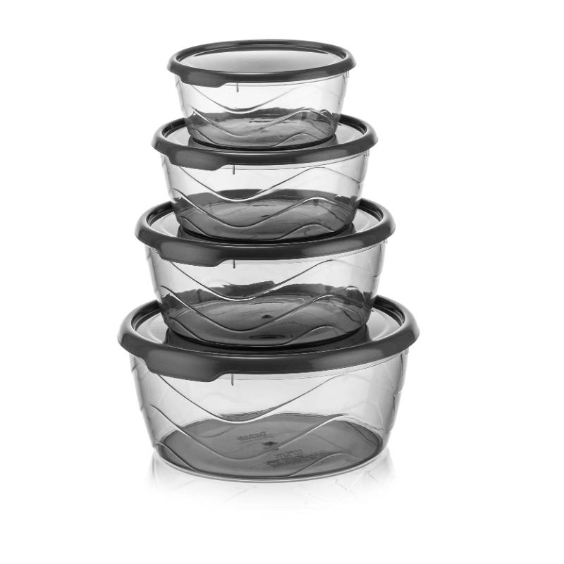 Stylish and Practical 4-Piece Round Storage Container Set - Airtight Lids, Refrigerator Safe, Perfect for Food Storage
Stylish and Practical 4-Piece Round Storage Container Set - Airtight Lids, Refrigerator Safe, Perfect for Food Storage