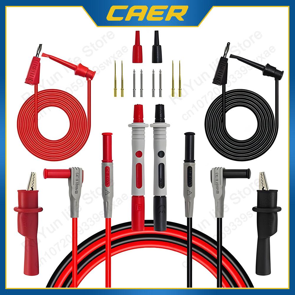 18pcs Multimeter Test Leads Kit with Alligator Clips Banana Plug Testing Hook Cable Wire Replaceable Precision Sharp Probes Set
18pcs Multimeter Test Leads Kit with Alligator Clips Banana Plug Testing Hook Cable Wire Replaceable Precision Sharp Probes Set