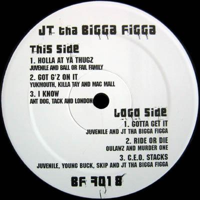 12inch Record JT THE BIGGA FIGGA - Starring: Juvenile & JT The Bigga F BF7018 Get Low Recordz 2003 US Rap & Hip-Hop/R&B Used
12inch Record JT THE BIGGA FIGGA - Starring: Juvenile & JT The Bigga F BF7018 Get Low Recordz 2003 US Rap & Hip-Hop/R&B Used