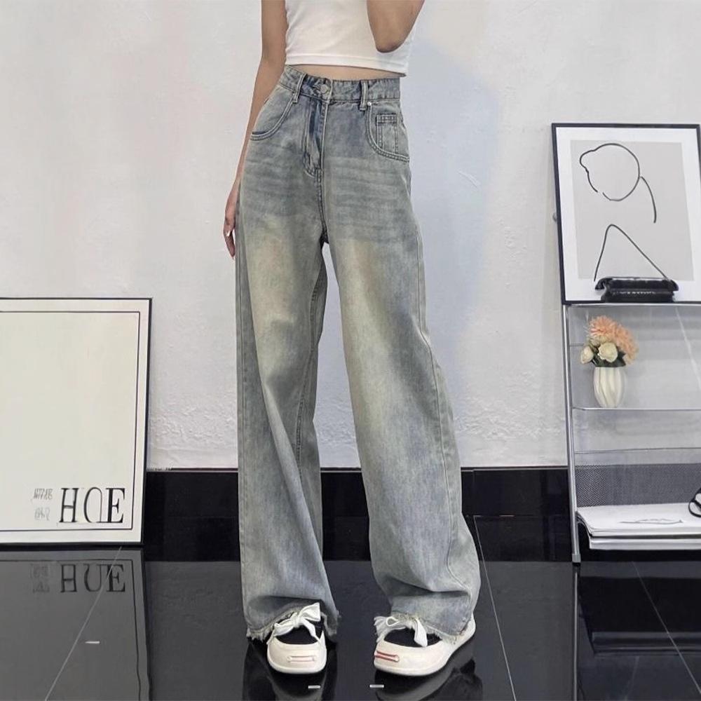 American Retro High-Waist Wide-Leg Jeans for Women - Autumn Slimming, Floor-Length Design Medium
American Retro High-Waist Wide-Leg Jeans for Women - Autumn Slimming, Floor-Length Design Medium