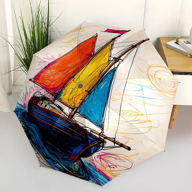 1pc Colorful Sailing Adventure Automatic Opening and Closing Umbrella - Lightweight 3-Fold Design, Suitable for Fans, Travel, Daily Use - Official Pro
1pc Colorful Sailing Adventure Automatic Opening and Closing Umbrella - Lightweight 3-Fold Design, Suitable for Fans, Travel, Daily Use - Official Pro