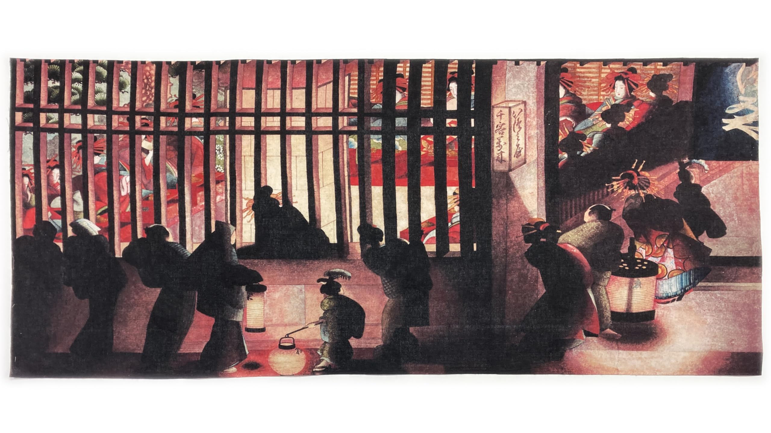 hand towel from the past and by Katsushika depicting the latticework of Yoshiwara Ukiyo-e present, Oi, чёрный
hand towel from the past and by Katsushika depicting the latticework of Yoshiwara Ukiyo-e present, Oi, чёрный