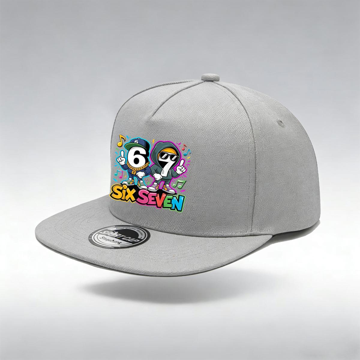 1/2PC Breathable Flat Brim 67 Hat, One Size, Cartoon 67 SIX SEVEN Print, Trendy Hip Hop Street Style for Daily Wear сірий
1/2PC Breathable Flat Brim 67 Hat, One Size, Cartoon 67 SIX SEVEN Print, Trendy Hip Hop Street Style for Daily Wear сірий