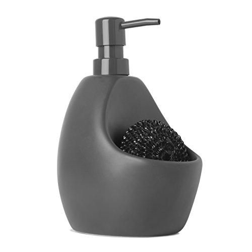 Umbra Joey, Matte Ceramic Liquid Soap Dispenser with Sponge Caddy, Ideal for Kitchen or Bathroom Use, Charcoal
Umbra Joey, Matte Ceramic Liquid Soap Dispenser with Sponge Caddy, Ideal for Kitchen or Bathroom Use, Charcoal