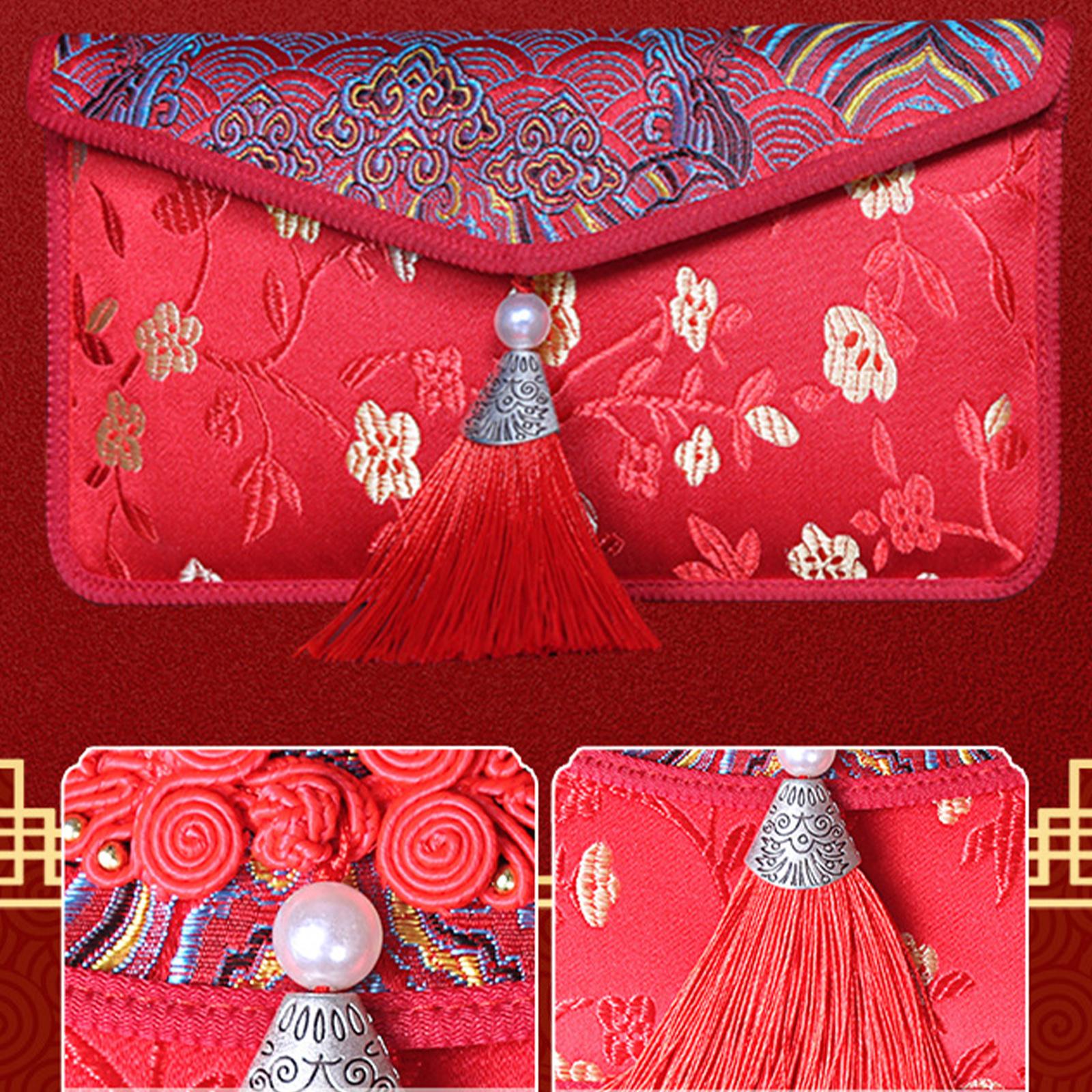 Silk Red Envelope Chinese Red Pocket Lucky Money Envelope for Spring Festival Wedding New Year Birthday Type 4
Silk Red Envelope Chinese Red Pocket Lucky Money Envelope for Spring Festival Wedding New Year Birthday Type 4