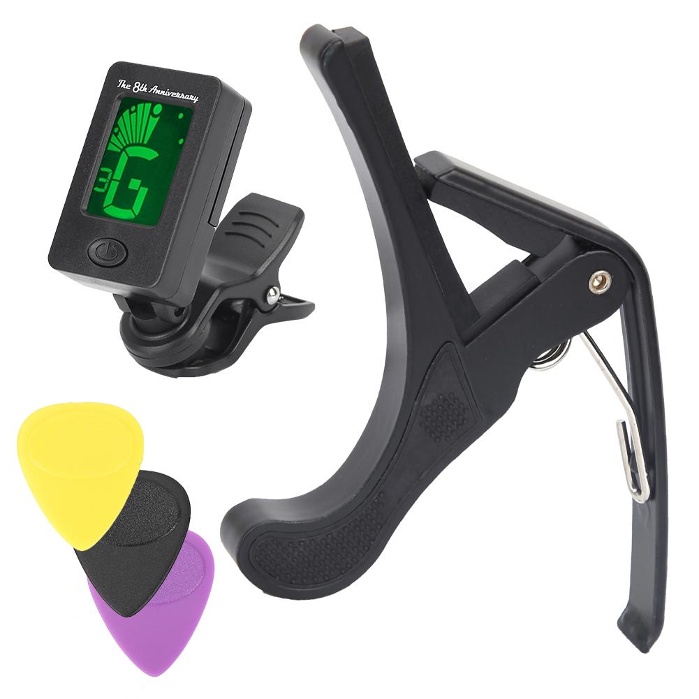 Portable Quality Guitar Tool Kit Replacement Parts with Pick Capo Tuner Accessory Set
Portable Quality Guitar Tool Kit Replacement Parts with Pick Capo Tuner Accessory Set