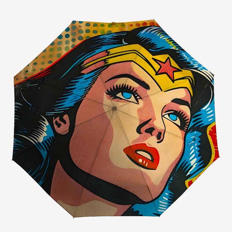 1pc Wonder Woman Pop Art Automatic Folding Umbrella - Compact 8-Rib Design,Festive Gift for Friends & Family, Compact Umbrella 21169
1pc Wonder Woman Pop Art Automatic Folding Umbrella - Compact 8-Rib Design,Festive Gift for Friends & Family, Compact Umbrella 21169