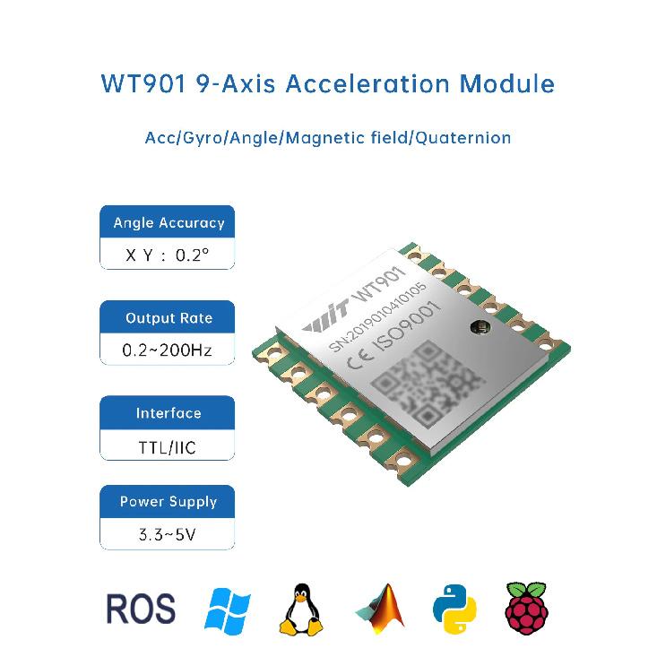 WitMotion WT901 AHRS MPU9250 9-осьовий Акселерометр, 3-осьовий Електронний Гіроскоп+Прискорення+Кут+Магнітометр, TTL Вихід Даних WT901
WitMotion WT901 AHRS MPU9250 9-осьовий Акселерометр, 3-осьовий Електронний Гіроскоп+Прискорення+Кут+Магнітометр, TTL Вихід Даних WT901
