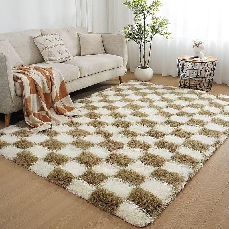 Modern Minimalist Silk Wool Black & White Plaid Checkerboard Carpet for Living Room, Bedroom, Bedside, and Sofa Thickened 40*60cm
Modern Minimalist Silk Wool Black & White Plaid Checkerboard Carpet for Living Room, Bedroom, Bedside, and Sofa Thickened 40*60cm