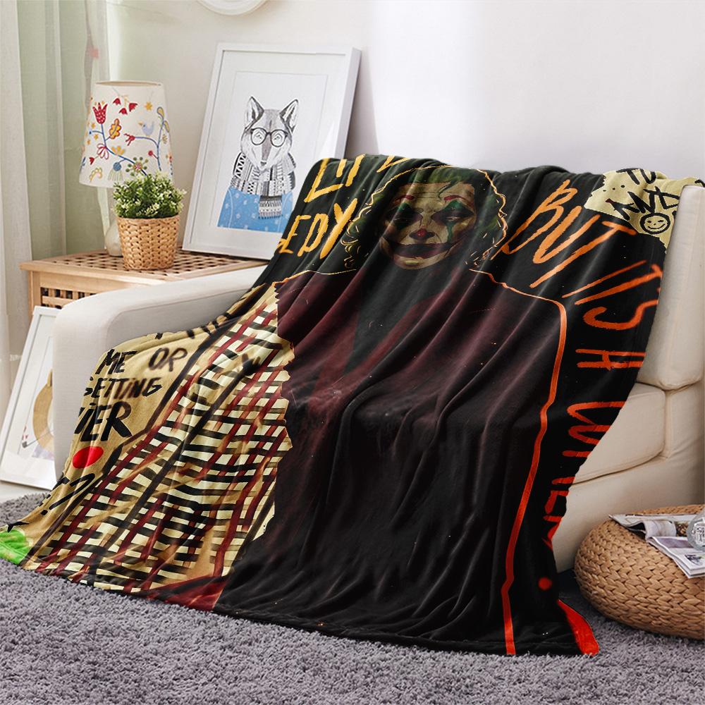 Text Background Clown Flannel Blanket, Soft Warm Throw for Home Living Room, Ideal Gift for Movie Fans 75x90cm
Text Background Clown Flannel Blanket, Soft Warm Throw for Home Living Room, Ideal Gift for Movie Fans 75x90cm