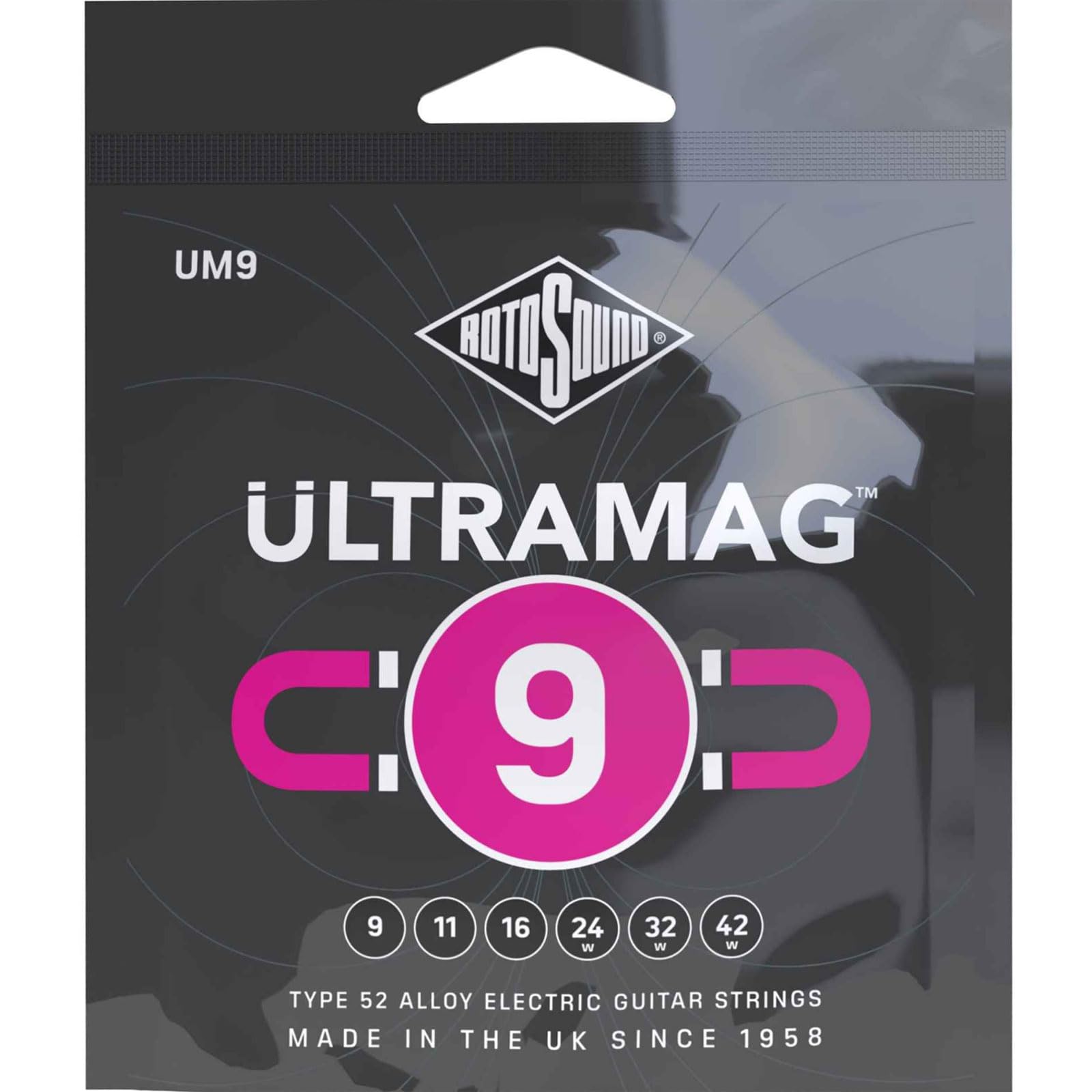 ROTOSOUND Electric Guitar Type 52 Light UM9 Strings, Alloy/Super (.009-.042)
ROTOSOUND Electric Guitar Type 52 Light UM9 Strings, Alloy/Super (.009-.042)