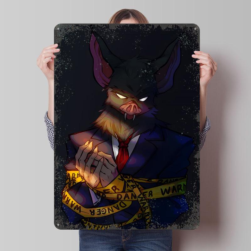 Anthropomorphic Bat in Suit With Warning Tin Plaque Poster Customized Wall Art Retro Vintage Metal Signs for Man Cave Wand Deko 7.9x11.8In(20x30cm)
Anthropomorphic Bat in Suit With Warning Tin Plaque Poster Customized Wall Art Retro Vintage Metal Signs for Man Cave Wand Deko 7.9x11.8In(20x30cm)