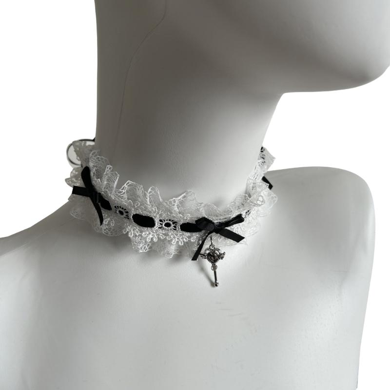 Bowknot Lace Collar Necklace Lace Trim Choker Necklace Gothic Jewelry Accessories For Halloween Party And Photography чорний
Bowknot Lace Collar Necklace Lace Trim Choker Necklace Gothic Jewelry Accessories For Halloween Party And Photography чорний