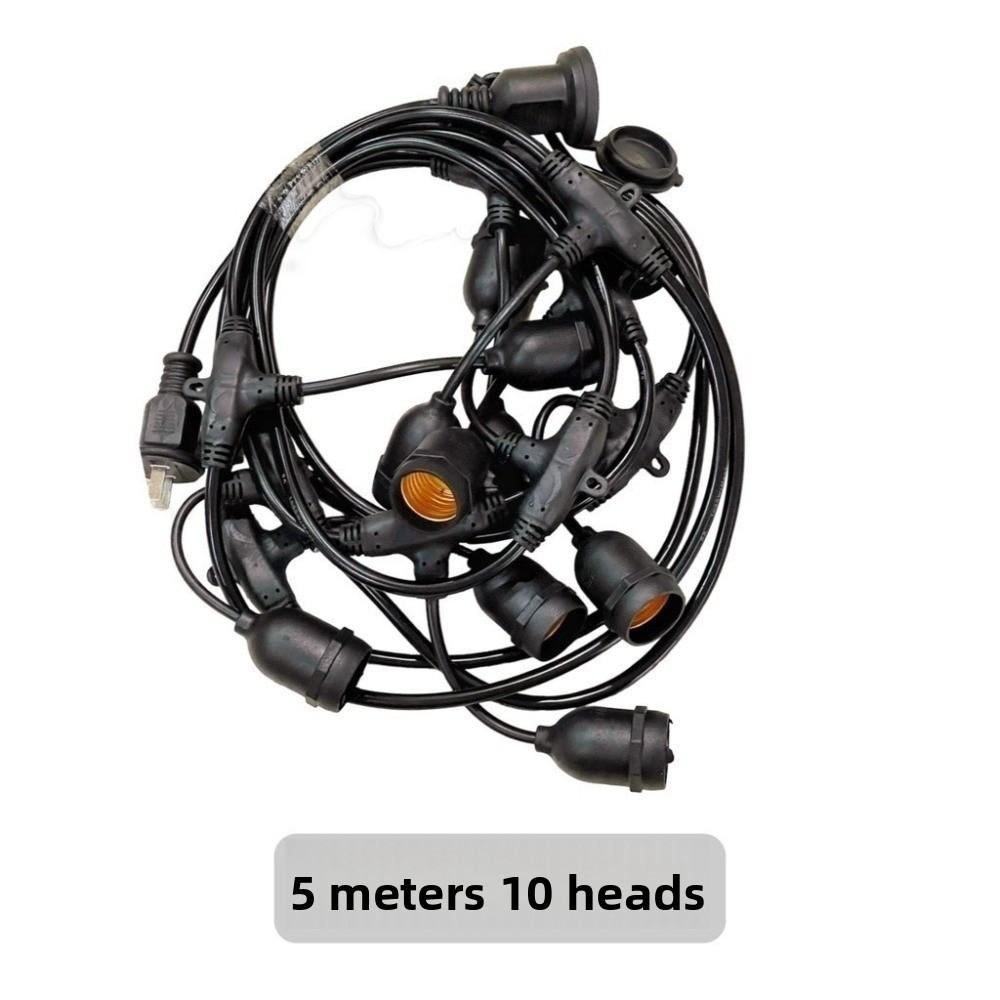 Plastic String Lamp 5/10Meter LED Bulb hanging wire E27 sockets Outdoor Festival Party Camping 5 meters 10 heads
Plastic String Lamp 5/10Meter LED Bulb hanging wire E27 sockets Outdoor Festival Party Camping 5 meters 10 heads