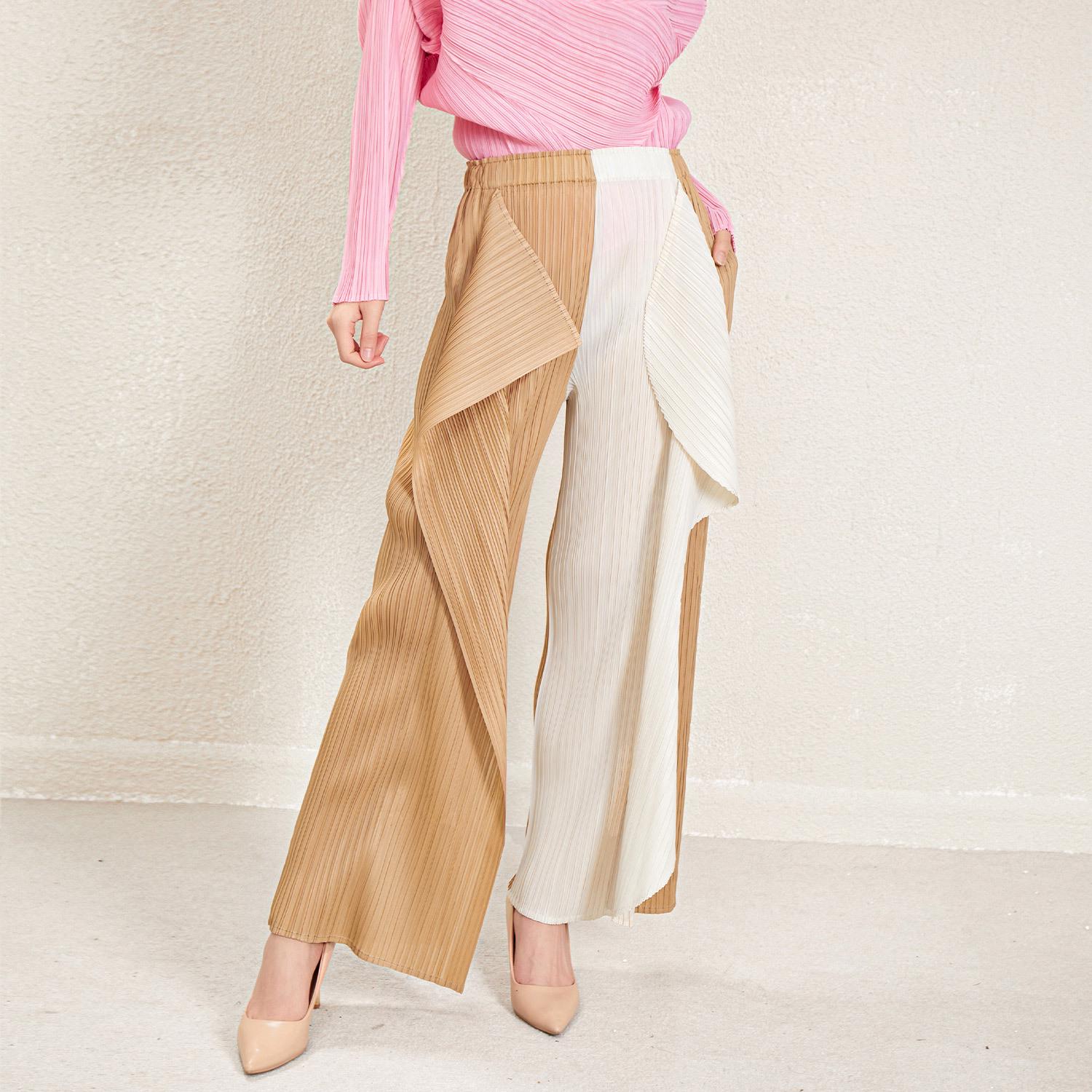 Miyake 2024 Spring High-Waisted Color Block Pleated Wide-Leg Casual Plus Size Pants for Women One Size (90-155 cm) зелёный/чёрный
Miyake 2024 Spring High-Waisted Color Block Pleated Wide-Leg Casual Plus Size Pants for Women One Size (90-155 cm) зелёный/чёрный