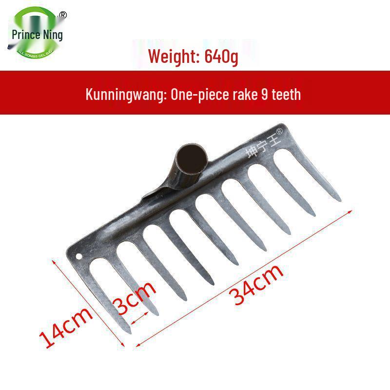 Надміцні дев ятизубі залізні граблі для прополювання газону та саду
Надміцні дев ятизубі залізні граблі для прополювання газону та саду