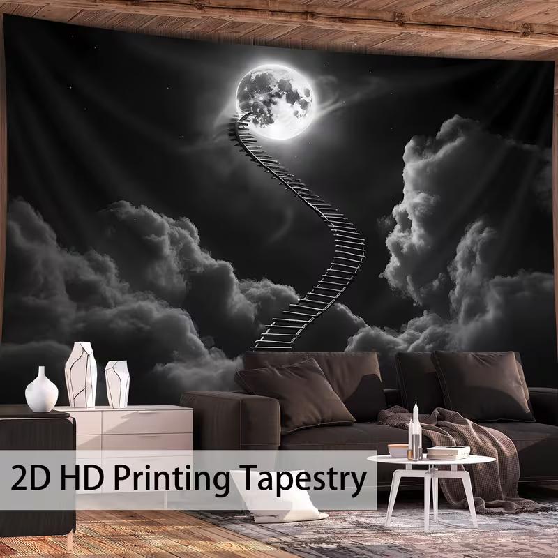 2D HD Print Black & White Moon Stairway Tapestry Bohemian Home Decor 47.2x31.5inch/120*80cm
2D HD Print Black & White Moon Stairway Tapestry Bohemian Home Decor 47.2x31.5inch/120*80cm