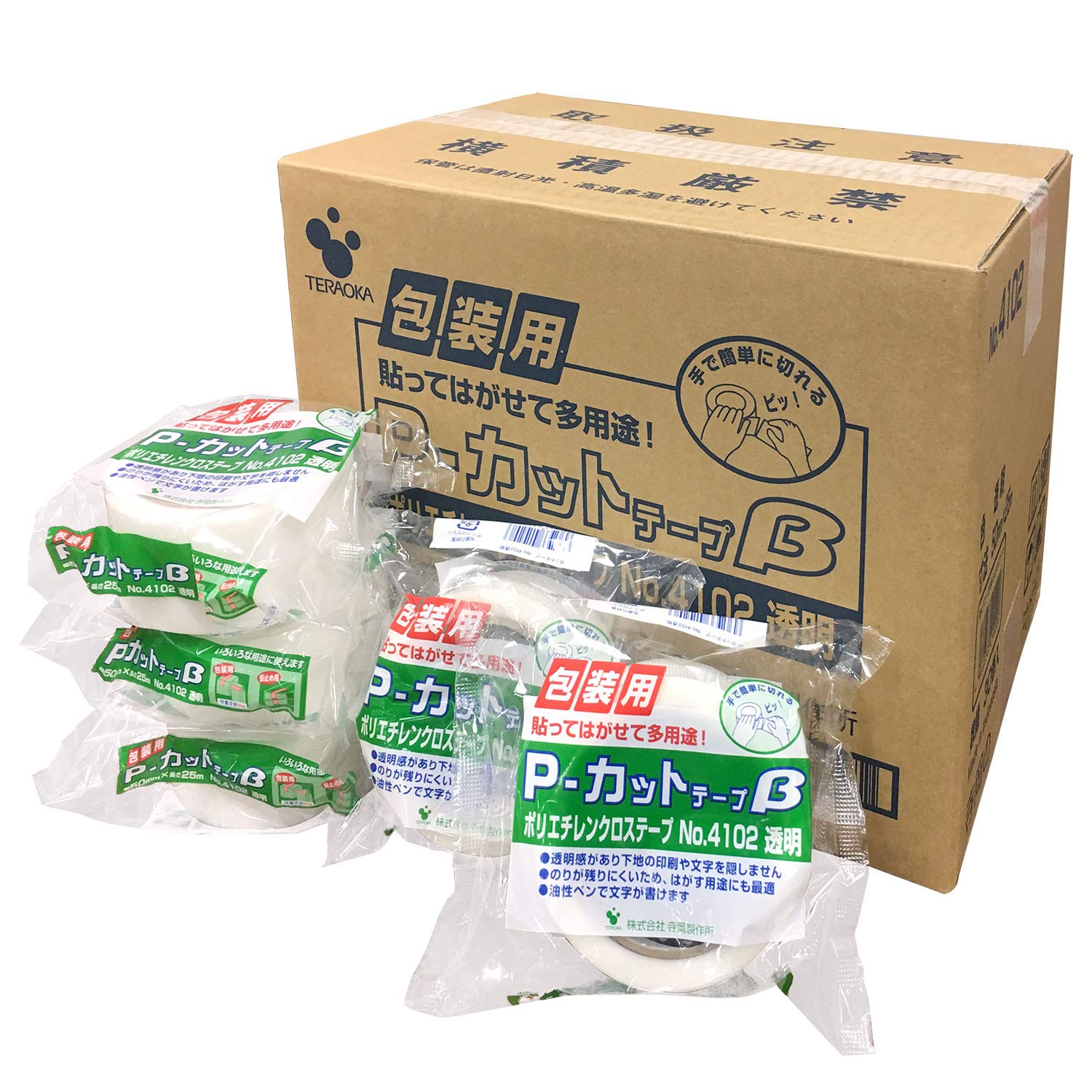 Teraoka Seisakusho Curing Tape for Packaging Tape 50mm x 25m 30 rolls Transparent P-Cut No.4102_30P
Teraoka Seisakusho Curing Tape for Packaging Tape 50mm x 25m 30 rolls Transparent P-Cut No.4102_30P