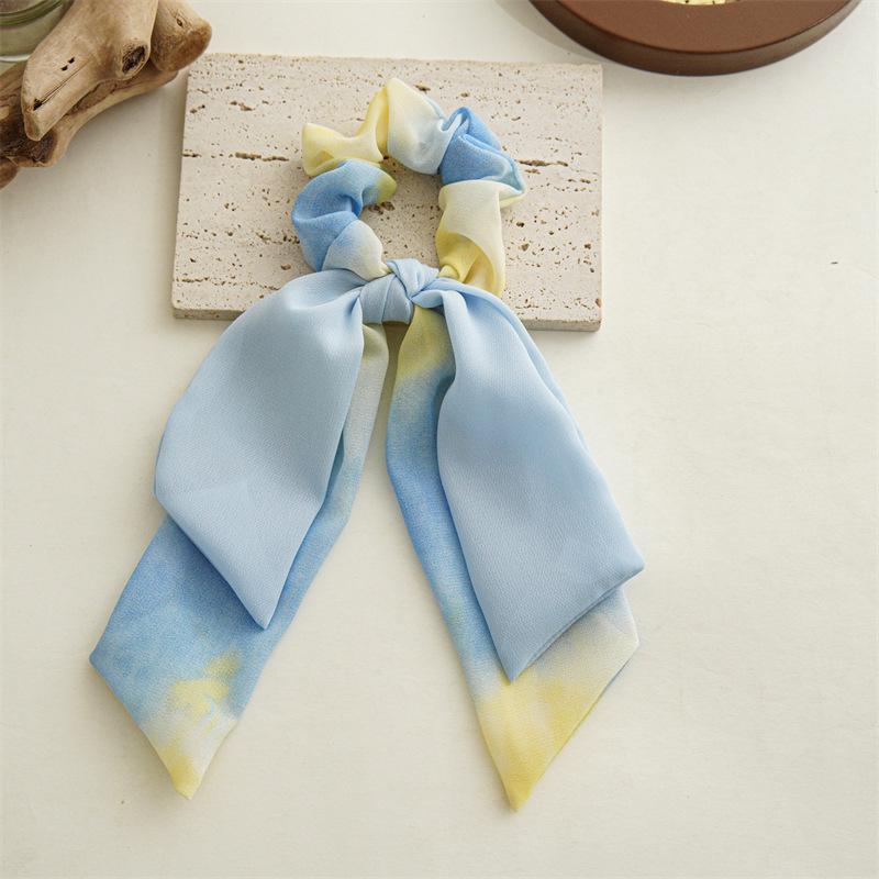 Summer New Style Tie-dye Chiffon Double-layer Ribbon Large Bow Hair Accessory for Women - Hair Tie with Butterfly Knot Hair Ring синий
Summer New Style Tie-dye Chiffon Double-layer Ribbon Large Bow Hair Accessory for Women - Hair Tie with Butterfly Knot Hair Ring синий